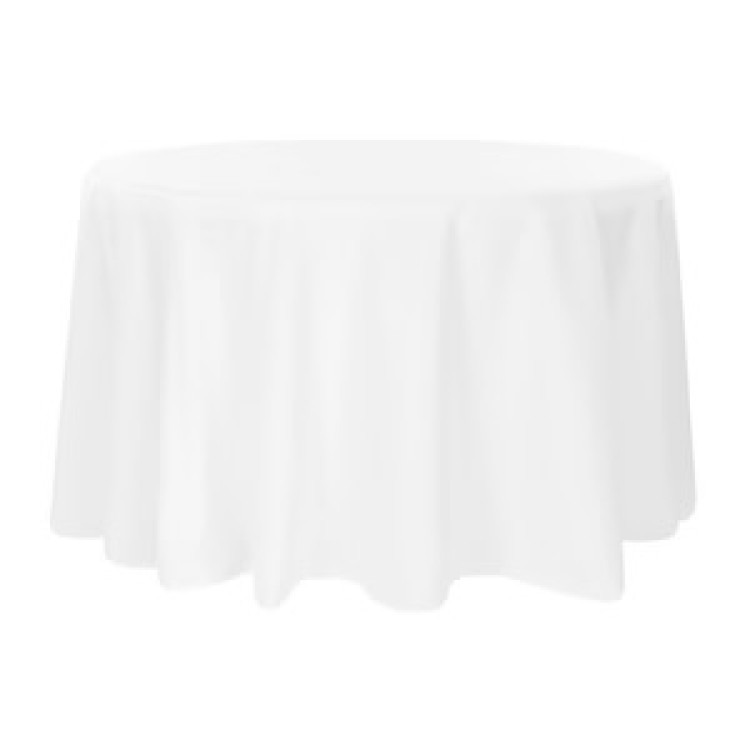 120 Inch Round white Linen Tablecloth (2 weeks notice requir 120 Inch Round white Linen Tablecloth (2 weeks notice requir
